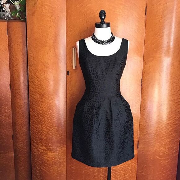 AMANDA UPRICHARD Black Mini Cocktail Dress L 38B - Picture 1 of 16